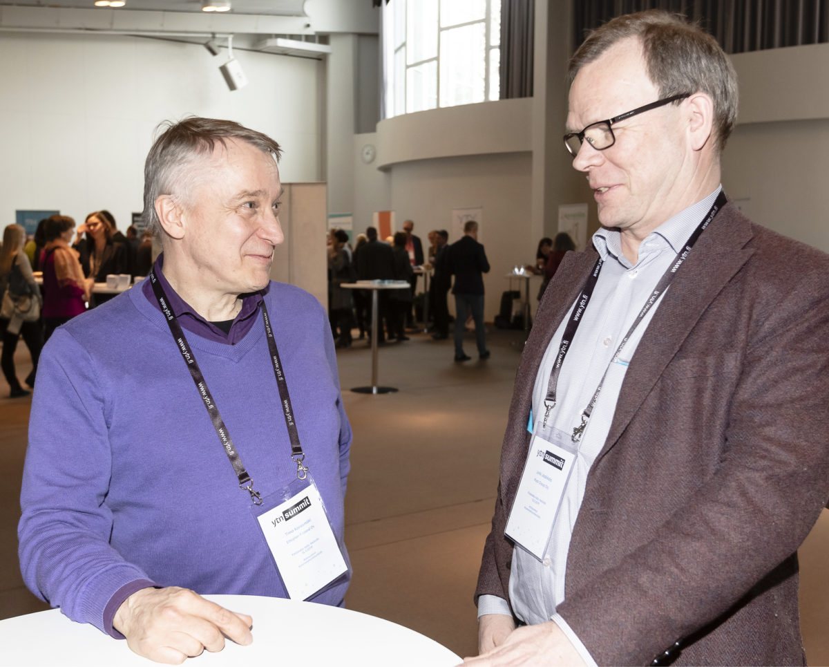 Timo Karasmäki (vas.) ja Jyrki Jaakkola  ovat toimineet sekä yritysyhdistyksissä  että omien alojensa taustaryhmissä.