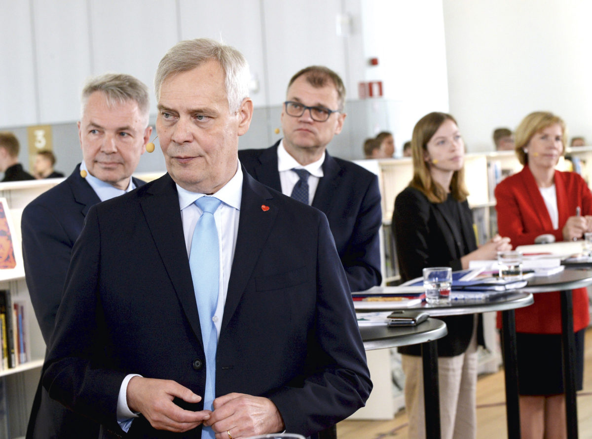 Antti Rinteen hallitus nimitettiin viime viikon torstaina. Kuva hallitusohjelman tiedotustilaisuudesta.