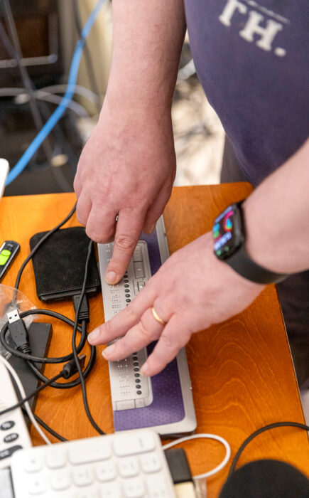 Pistenäytölle mahtuu kerrallaan 40 merkkiä tekstiä.