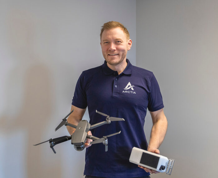 Jere Koponen hyödyntää dronea fotogrammetriseen mallintamiseen.